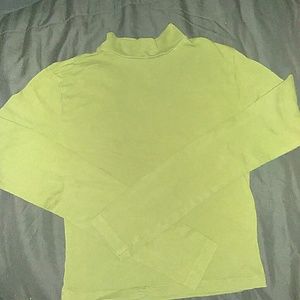 Small olive green crop top